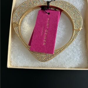 Kurt Geiger Gold Crystal Embellished Bangle